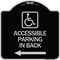 Signmission Accessible Parking on Left Arrow W/ Graphic Heavy-Gauge Aluminum Sign, 18" x 18", BS-1818-24356 A-DES-BS-1818-24356 - alternate 1